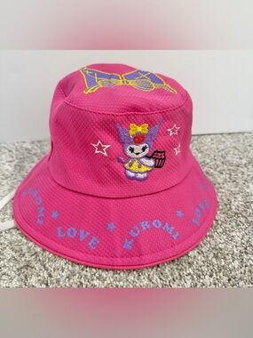 SANRIO KUROMI Embroidered Bucket Hat